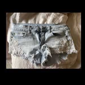 Free People denim shorts